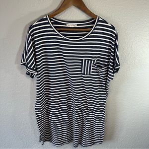 Love Riche | Stripped T-shirt Dress with Pocket‎ Detail